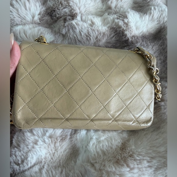 CHANEL Beige Mini Quilted Crossbody Bag - Picture 11 of 17